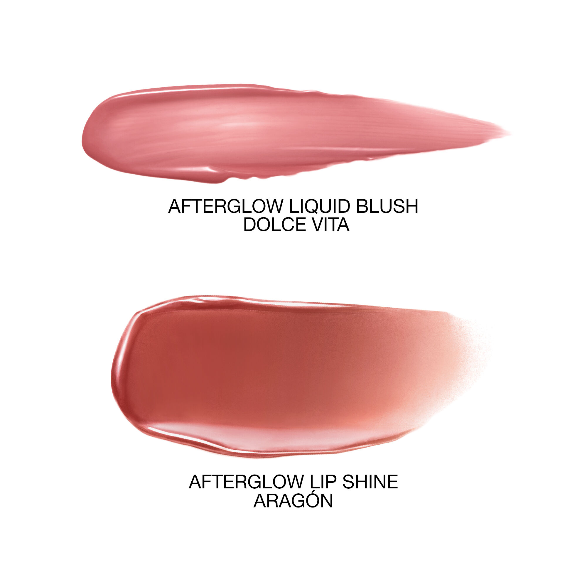 Display Product shot 4 of Mini Afterglow Liquid Blush & Lip Shine Duo, Dolce Vita / Aragón