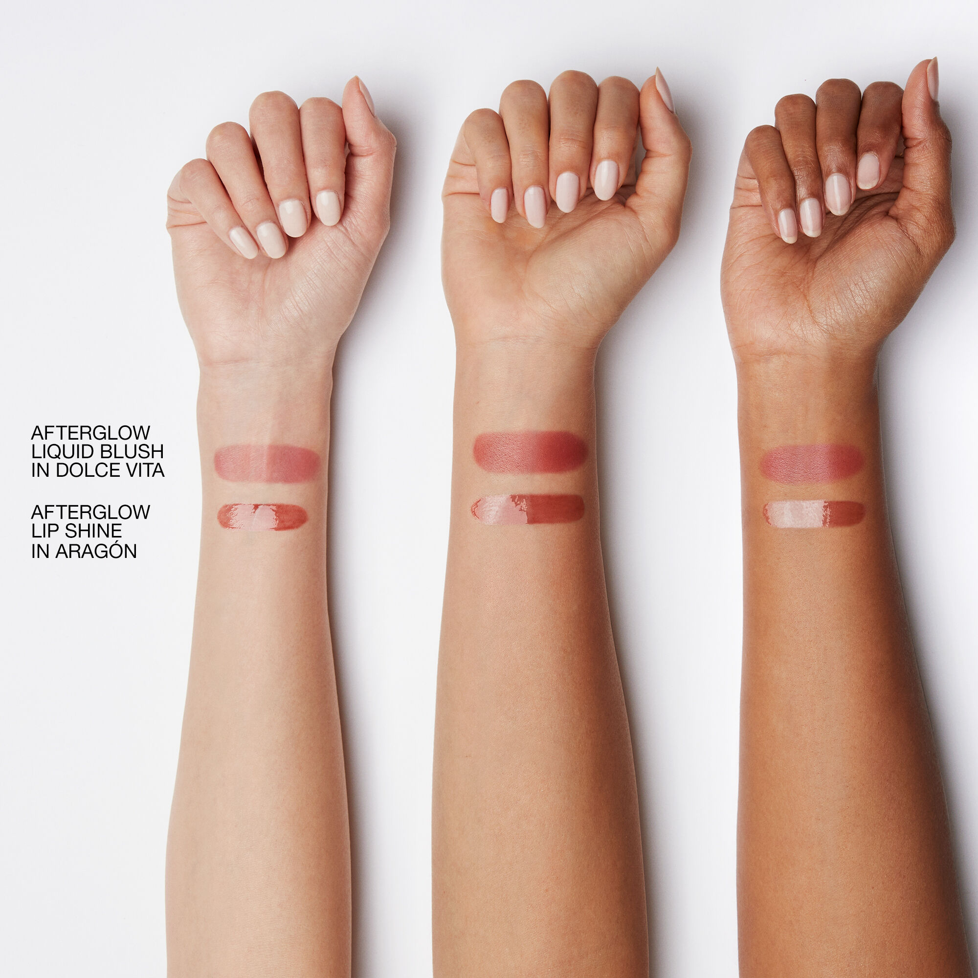 Display Product shot 5 of Mini Afterglow Liquid Blush & Lip Shine Duo, Dolce Vita / Aragón
